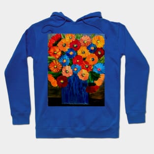 Bold colors abstract flowers Hoodie